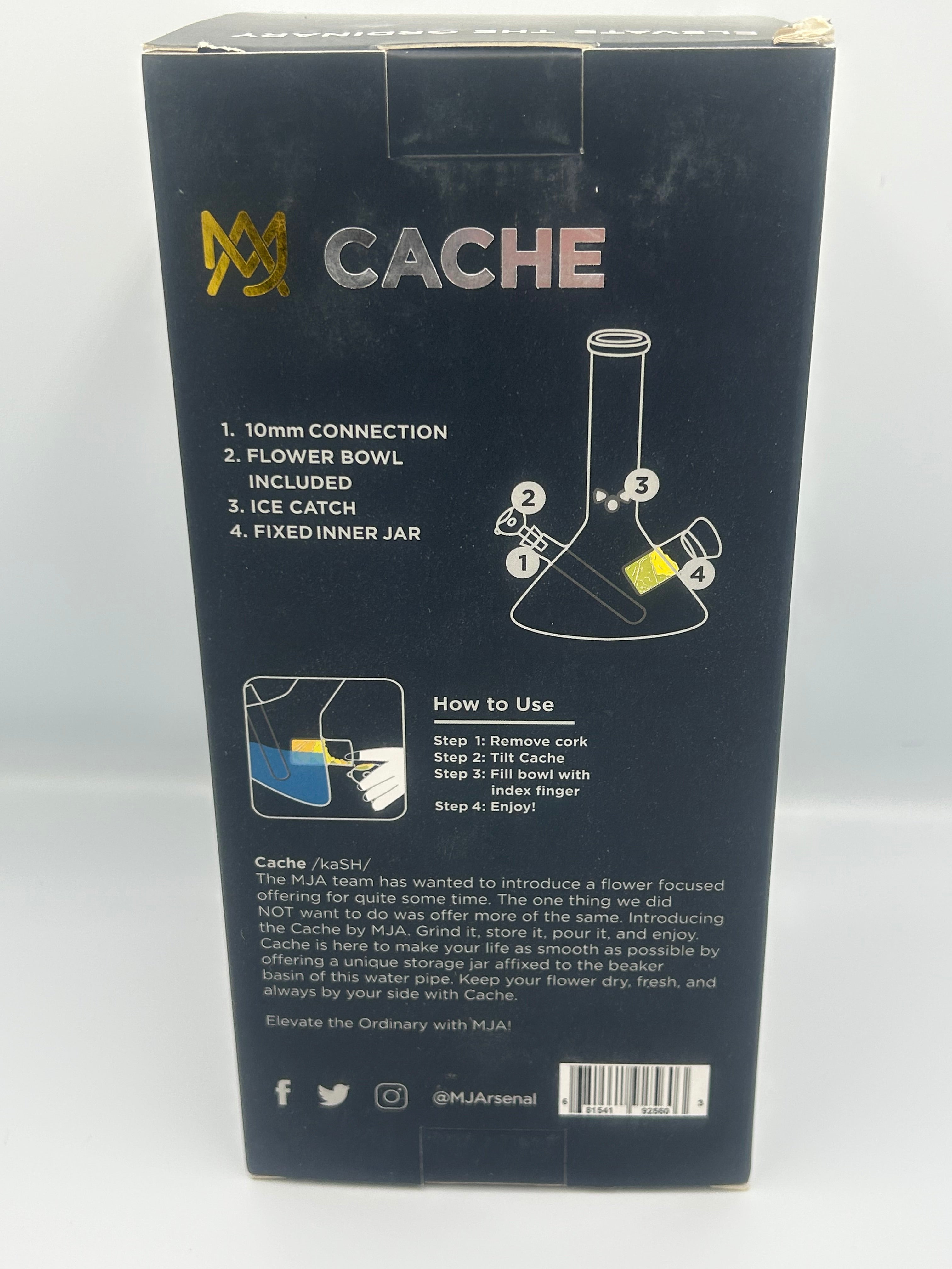MJ Arsenal Cache Water Pipe | Borosilicate Glass Water Pipe with Hidden Storage
