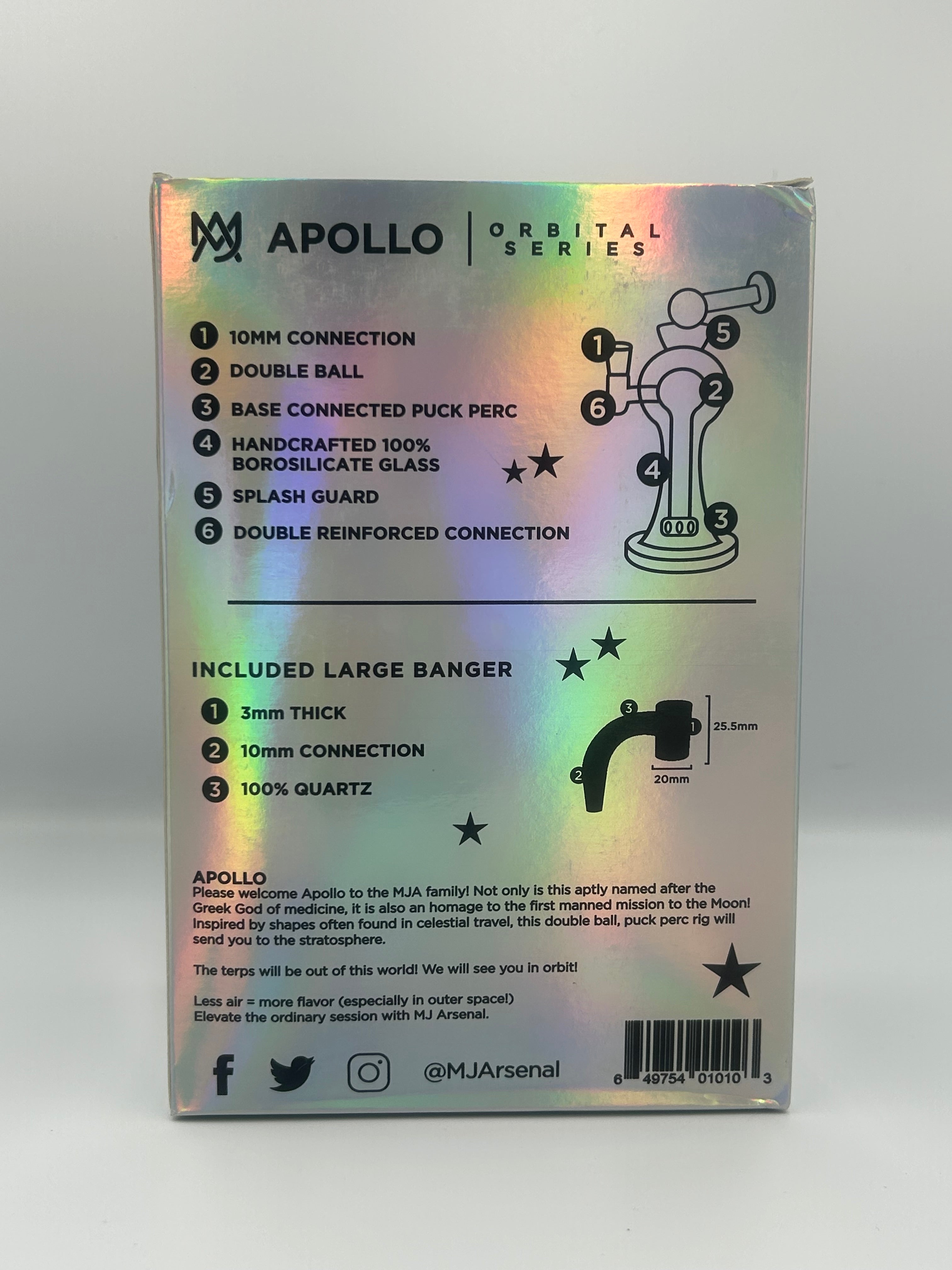 MJ Arsenal Apollo Mini Dab Rig | Orbital Series 10mm Borosilicate Glass