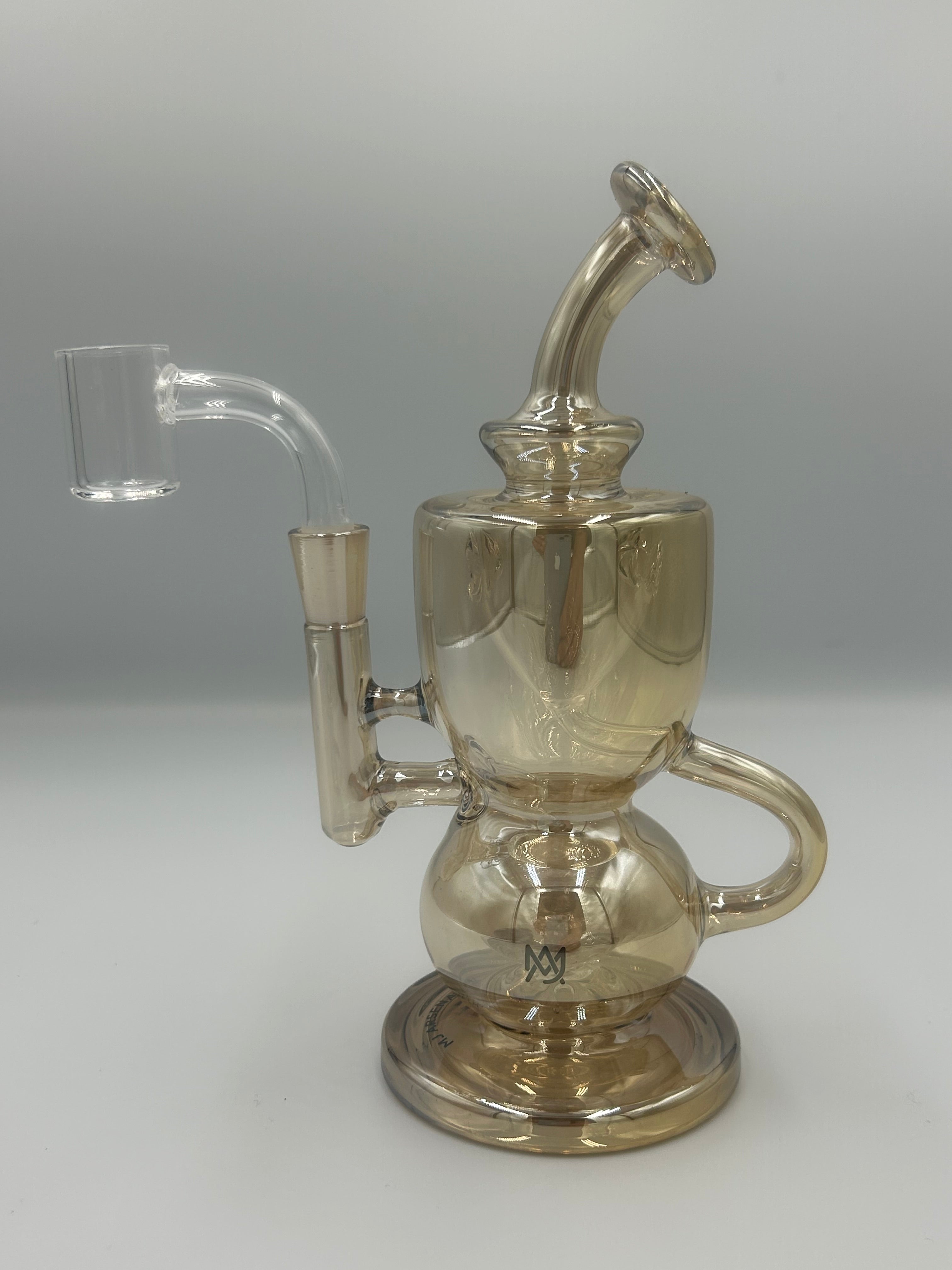 MJ Arsenal Saturn Orbital Series Mini Water Pipe – Circular Perc Borosilicate Glass Bong