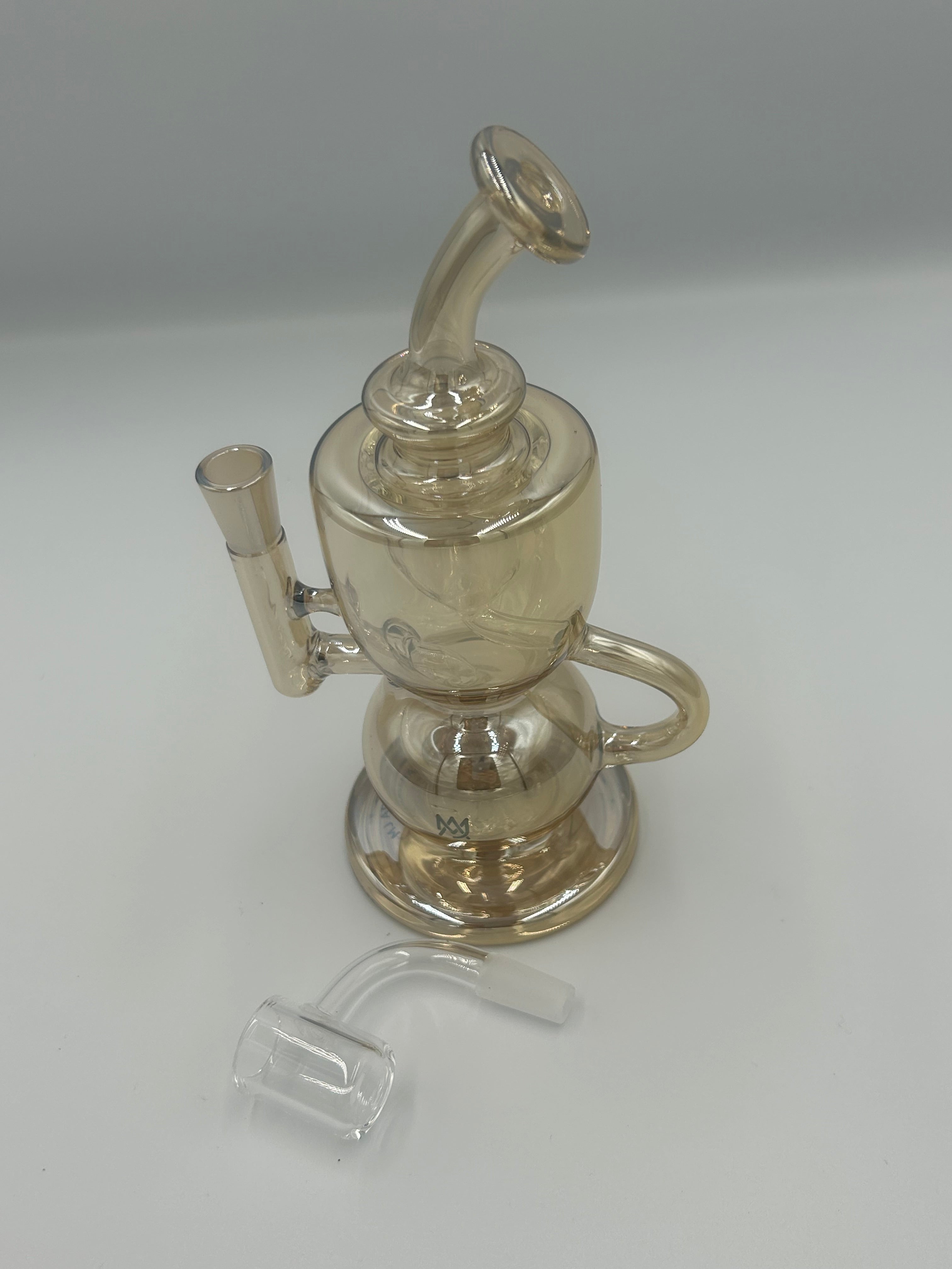 MJ Arsenal Saturn Orbital Series Mini Water Pipe – Circular Perc Borosilicate Glass Bong