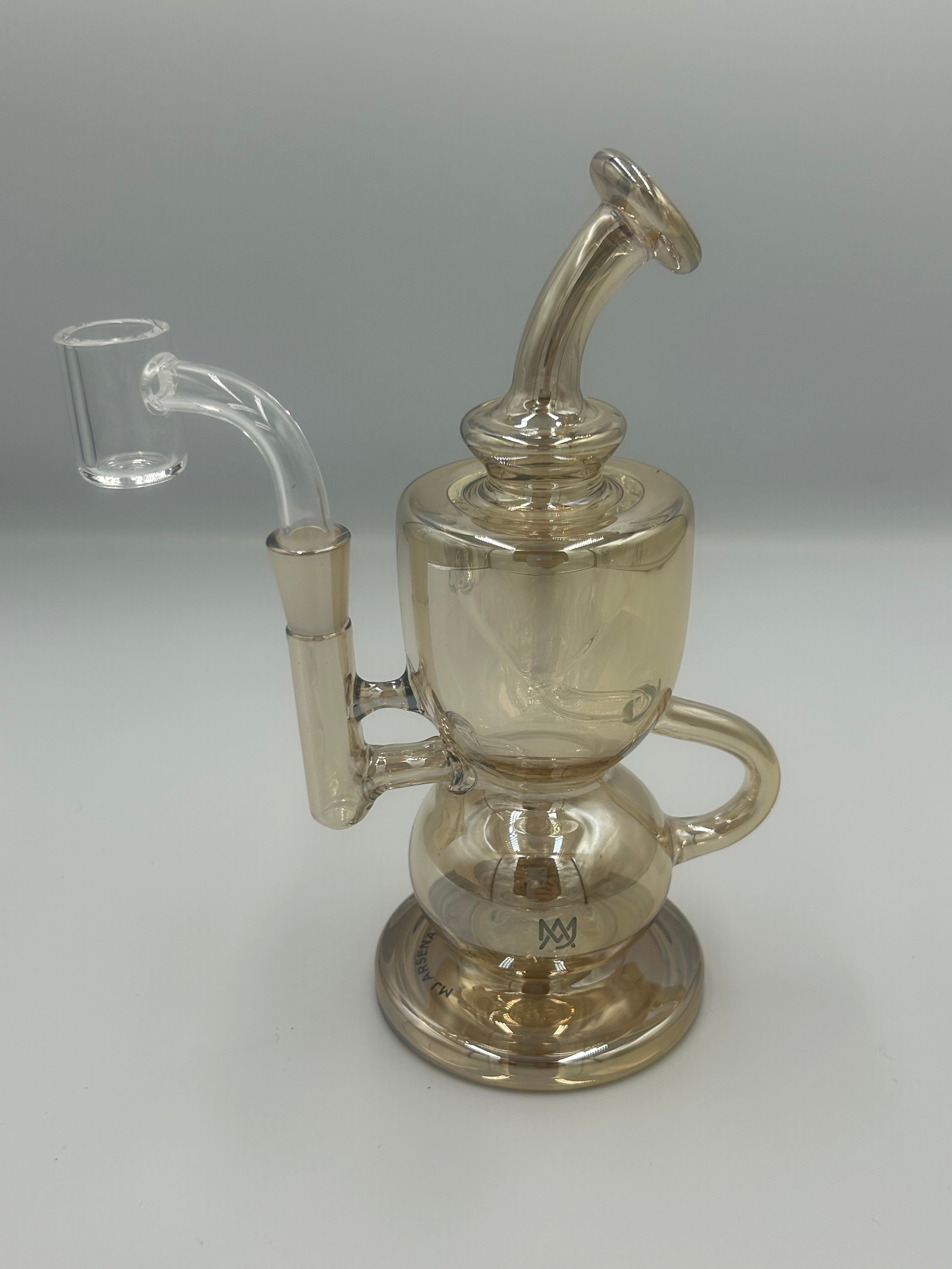 MJ Arsenal Saturn Orbital Series Mini Water Pipe – Circular Perc Borosilicate Glass Bong
